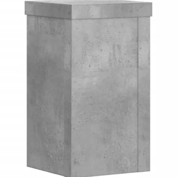 Plantestativer^Plantestativer 2 stk. - Slidstærkt konstrueret træ | Farve: Betongrå | Størrelse: 10x10x18 cm