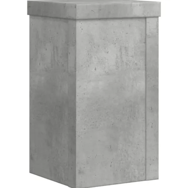 Plantestativer^Plantestativer 2 stk. - Slidstærkt konstrueret træ | Farve: Betongrå | Størrelse: 10x10x18 cm
