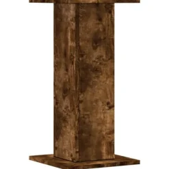 New Plantestativer 2 stk. - Slidstærkt konstrueret træ i røget eg | Størrelse: 30x30x60 cm Plantestativer