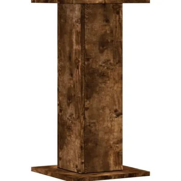 New Plantestativer 2 stk. - Slidstærkt konstrueret træ i røget eg | Størrelse: 30x30x60 cm Plantestativer