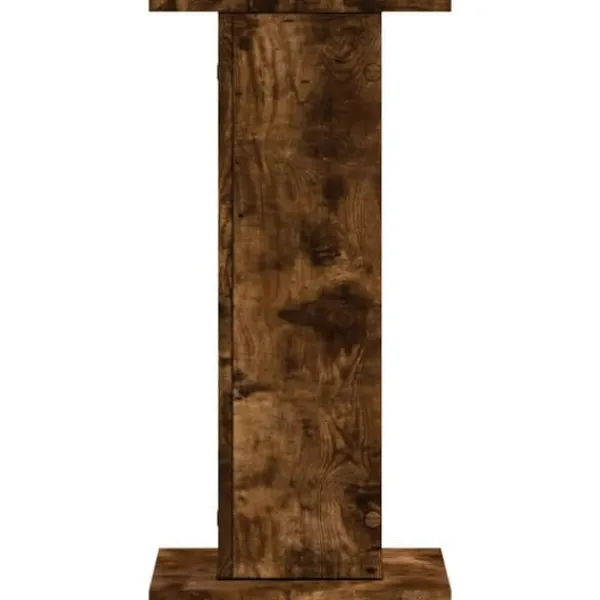 New Plantestativer 2 stk. - Slidstærkt konstrueret træ i røget eg | Størrelse: 30x30x60 cm Plantestativer