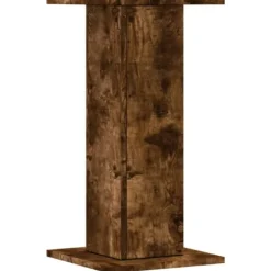 New Plantestativer 2 stk. - Slidstærkt konstrueret træ i røget eg | Størrelse: 30x30x60 cm Plantestativer