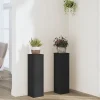 Online Plantestativer 2 stk. - Slidstærkt konstrueret træ | Farve: Sort | Størrelse: 17x17x60 cm Plantestativer