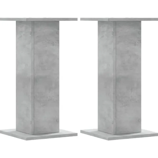 Plantestativer^Plantestativer 2 stk. - Stabilt konstrueret træ | Farve: Betongrå | Størrelse: 30x30x60 cm