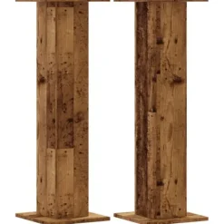 Plantestativer^Plantestativer 2 stk. - Stabilt konstrueret træ | Størrelse: 30x30x95 cm | Farve: Antik træ
