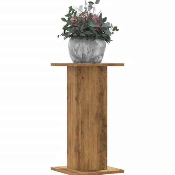 Plantestativer^Plantestativer 2 stk. - Stabilt trædesign | Farve: Egetræsfarve | Størrelse: 30x30x60 cm