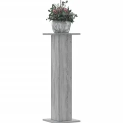 Plantestativer^Plantestativer 2 stk. - Stabilt konstrueret træ | Farve: Grå Sonoma-eg | Størrelse: 30x30x95 cm