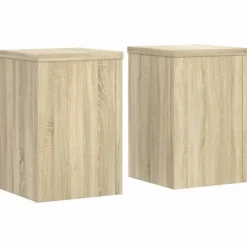 Plantestativer^Plantestativer 2 stk. i konstrueret træ - Slidstærkt & stabilt | Størrelse: 20x20x30 cm | Farve: Sonoma-eg