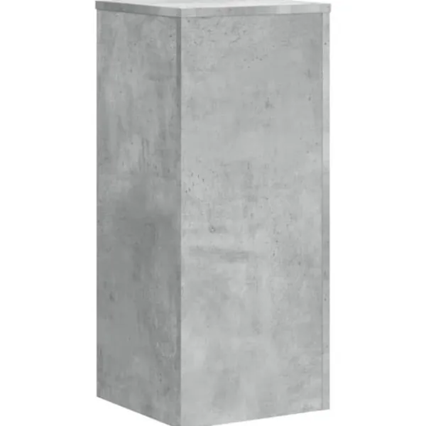 Outlet Plantestativer 2 stk. i konstrueret træ - Slidstærk design | Størrelse: 30x30x70 cm | Farve: Betongrå Plantestativer