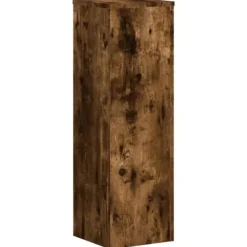 Best Plantestativer 2 stk. i konstrueret træ - Tidløst design | Størrelse: 25x25x80 cm | Farve: Røget eg Plantestativer