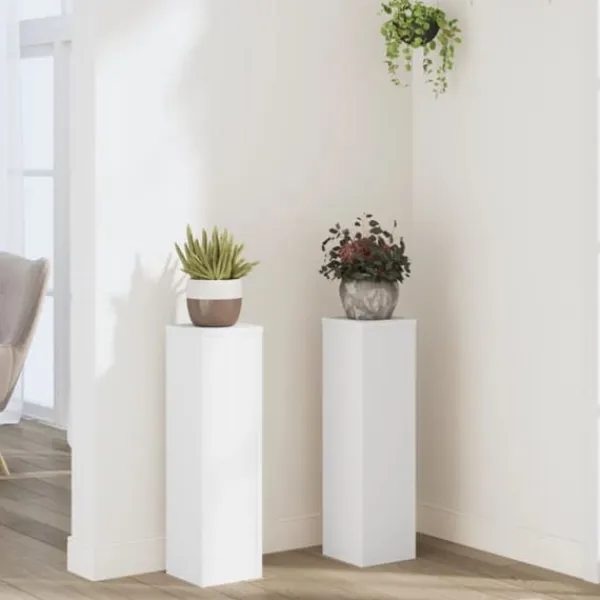 Discount Plantestativer 2 stk. i konstrueret træ - Stabil og minimalistisk | Størrelse: 17x17x60 cm Plantestativer
