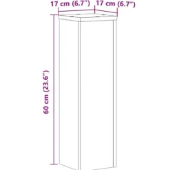 Discount Plantestativer 2 stk. i konstrueret træ - Stabil og minimalistisk | Størrelse: 17x17x60 cm Plantestativer