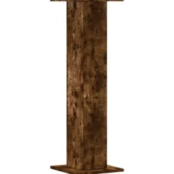 Plantestativer 2 stk. i konstrueret træ - Stabilt design | Størrelse: 30x30x95 cm | Farve: Røget eg Plantestativer