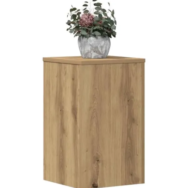 Plantestativer^Plantestativer 2 stk. i konstrueret træ | Egetræsfarvet | Størrelse: 30x30x50 cm