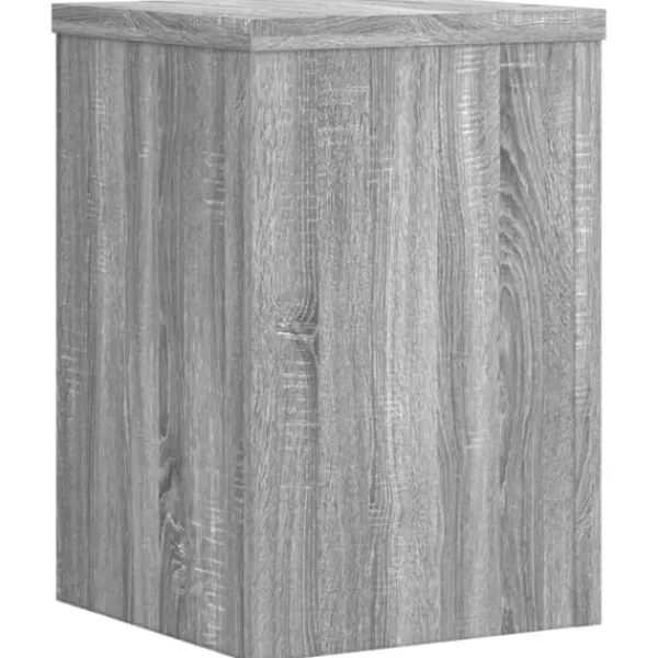 Online Plantestativer 2 stk. i konstrueret træ - Minimalistisk design | Farve: Grå sonoma-eg | Størrelse: 25x25x35 cm Plantestativer
