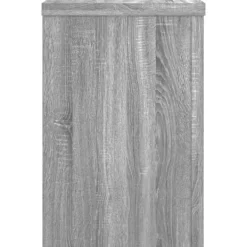 Online Plantestativer 2 stk. i konstrueret træ - Minimalistisk design | Farve: Grå sonoma-eg | Størrelse: 25x25x35 cm Plantestativer