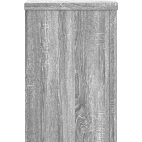 Online Plantestativer 2 stk. i konstrueret træ - Minimalistisk design | Farve: Grå sonoma-eg | Størrelse: 25x25x35 cm Plantestativer