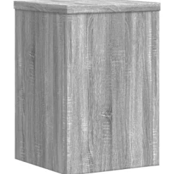 Online Plantestativer 2 stk. i konstrueret træ - Minimalistisk design | Farve: Grå sonoma-eg | Størrelse: 25x25x35 cm Plantestativer