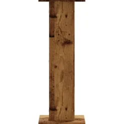 Plantestativer^Plantestativer 2 stk. til indendørs planter - Stabile i konstrueret træ | Størrelse: 30x30x80 cm | Farve: Antikt træ