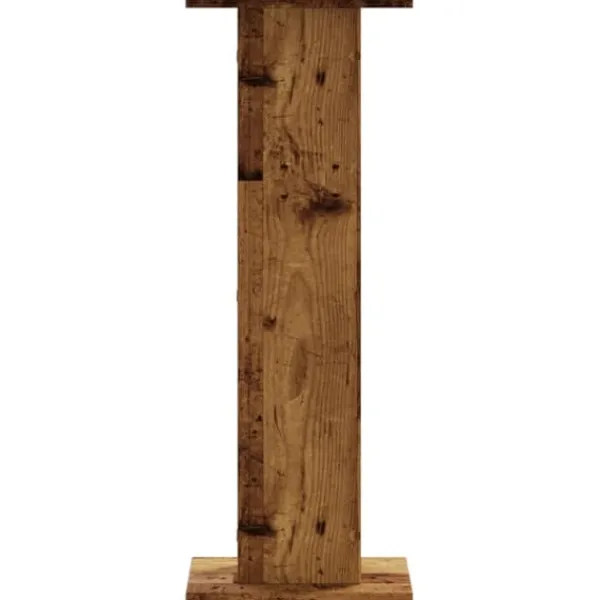 Plantestativer^Plantestativer 2 stk. til indendørs planter - Stabile i konstrueret træ | Størrelse: 30x30x80 cm | Farve: Antikt træ