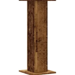 Plantestativer^Plantestativer 2 stk. til indendørs planter - Stabile i konstrueret træ | Størrelse: 30x30x80 cm | Farve: Antikt træ