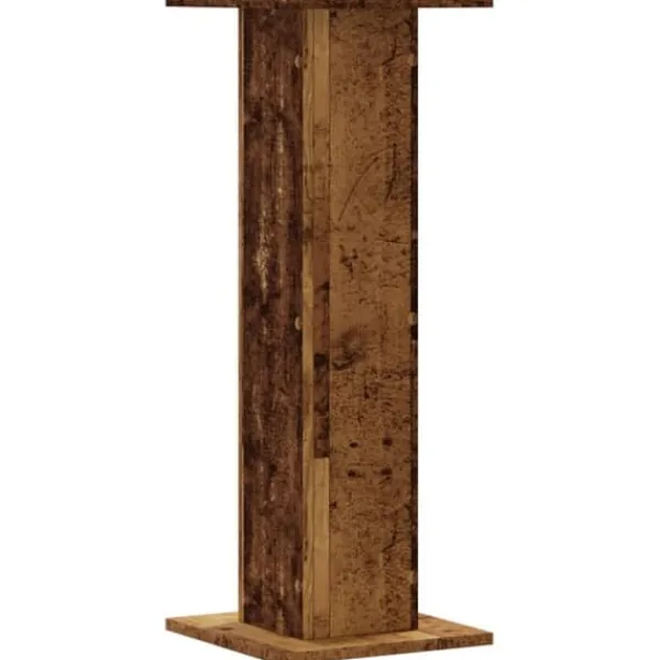 Plantestativer^Plantestativer 2 stk. til indendørs planter - Stabile i konstrueret træ | Størrelse: 30x30x80 cm | Farve: Antikt træ