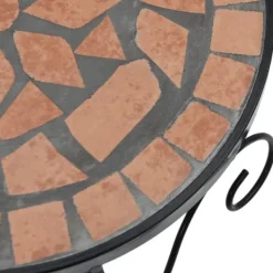 Plantestativer i keramik - Mosaikdesign, 3 stk. | Farve: Terracotta Plantestativer