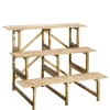 New Plantetrappe 3 trin gran 100x80x78 cm til have altan terrasse Plantestativer