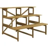Plantestativer^Plantetrappe/blomsterreol 3 trin gran 120x80x78 cm til have altan terrasse