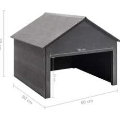 Skure, Garager & Carports^Plæneklipperskur 80x80x70 cm WPC grå - Skur Til Plæneklipper - Skure Til Plæneklippere - Home & Living