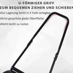 Best Plænerulle Ø40 cm med U-håndtag – 60 L vand/sand, sort stål 57×40×123 cm Haveværktøj