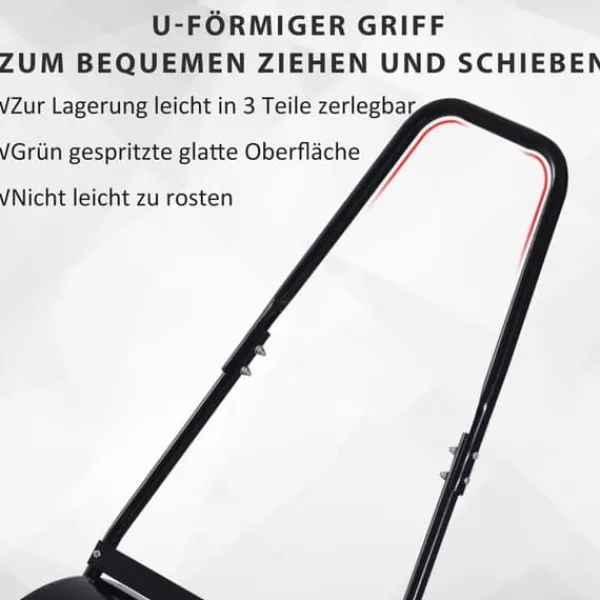 Best Plænerulle Ø40 cm med U-håndtag – 60 L vand/sand, sort stål 57×40×123 cm Haveværktøj