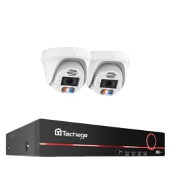 Sikkerhedsmonitorer & Videokameraer^POE Sikkerhedskamera System, 4K Opløsning, Ansigtsgenkendelse, , 3T(户外运动), 8CH 2pcs 8MP Camera