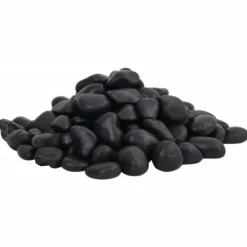 New Polerede småsten 10 kg - Dekorationssten til akvarier og have | Farve: Sort | Størrelse: 2-5 cm Havesten & Trædesten