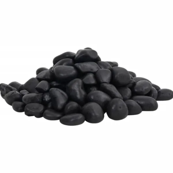 New Polerede småsten 10 kg - Dekorationssten til akvarier og have | Farve: Sort | Størrelse: 2-5 cm Havesten & Trædesten