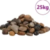 Havesten & Trædesten^Polerede småsten til akvarier og dekoration | Størrelse: 2-5 cm | Vægt: 25 kg | Farve: Flerfarvet