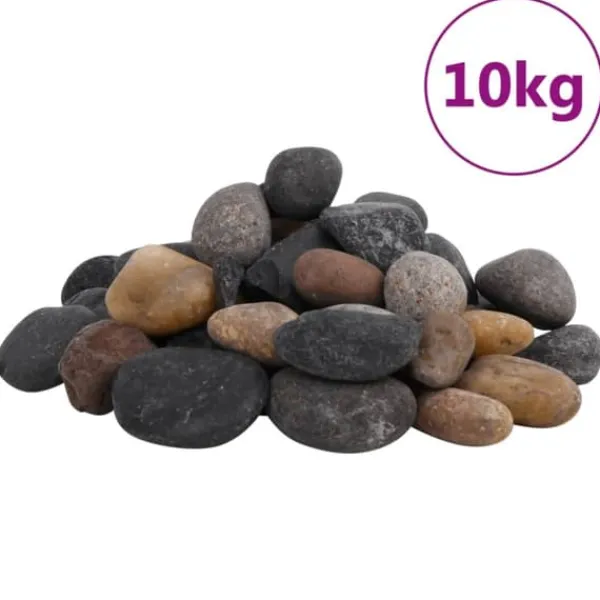 Sale Polerede småsten til akvarium og dekoration - 10 kg | Farve: Flerfarvet | Størrelse: 5-8 cm Havesten & Trædesten