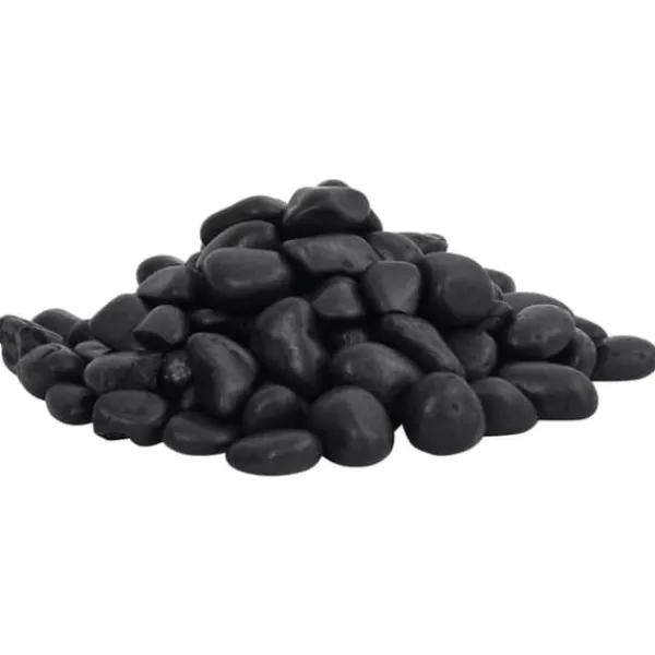 Outlet Polerede småsten til akvarium og dekoration - 25 kg | Farve: Sort | Størrelse: 2-5 cm Havesten & Trædesten