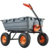 Poly Garden Dump Cart, kraftig yardvogn, 6.48 cu.ft, 1200 lbs, holdbar, alsidig, nem at bruge Haveværktøj