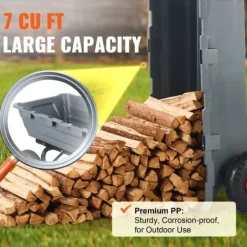 Poly Garden Dump Cart, kraftig yardvogn, 6.48 cu.ft, 1200 lbs, holdbar, alsidig, nem at bruge Haveværktøj