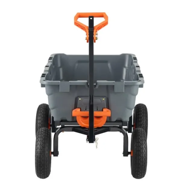 Poly Garden Dump Cart, kraftig yardvogn, 6.48 cu.ft, 1200 lbs, holdbar, alsidig, nem at bruge Haveværktøj