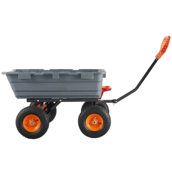 Poly Garden Dump Cart, kraftig yardvogn, 6.48 cu.ft, 1200 lbs, holdbar, alsidig, nem at bruge Haveværktøj