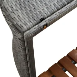 Spa & Udendørsbad^Polyrattan spa-omkrans 268x268x55 cm - Elegant og slidstærk | Farve: Grå