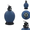 Pool- & Spatilbehør^Pool & spa – filtre - Living sandfilter til pool multiventil med 6 indstillinger 560 mm blå