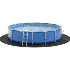 Pool- & Spatilbehør^Pool Bundark Ø 610 cm - Slidstærkt Polyester geotekstil | Farve: Sort