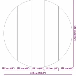 Pool- & Spatilbehør^Pool Bundark Ø 610 cm - Slidstærkt Polyester geotekstil | Farve: Sort
