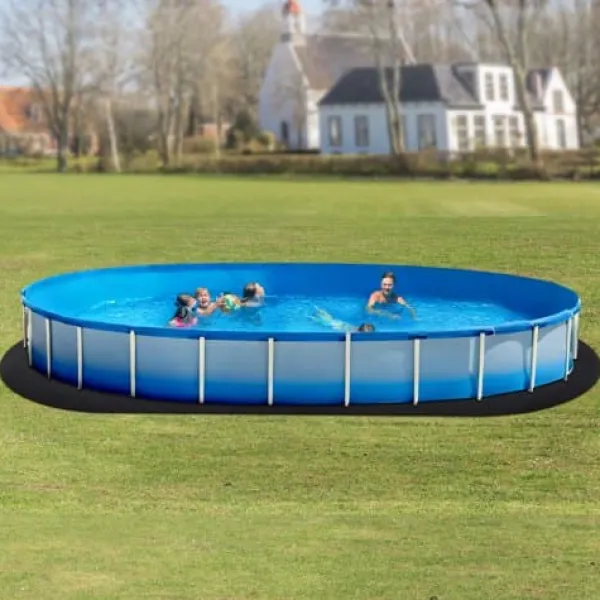 Pool- & Spatilbehør^Pool Liner Underlag, Oval, 457x914 cm, Sort, Geotekstil Materiale
