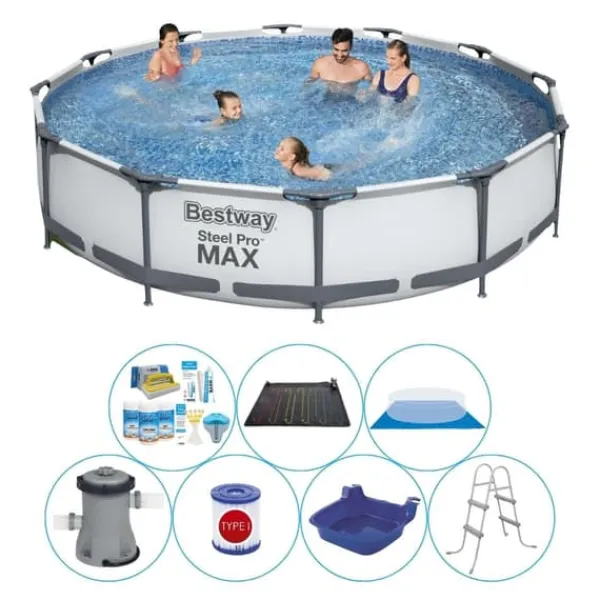 Best Pool med tilbehør - Steel Pro MAX 366x76 cm Pooler