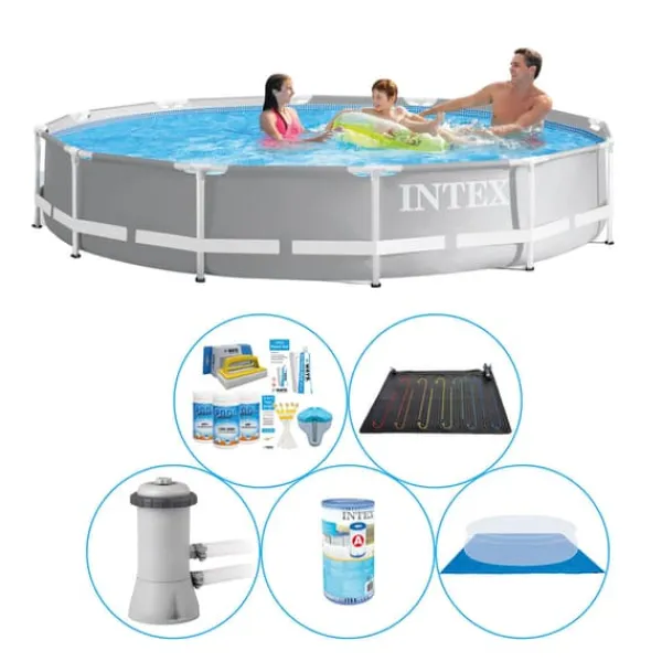 Pooler^Pool plus tilbehør - 6 stk - Intex Prisme Ramme Rund 366x76 cm