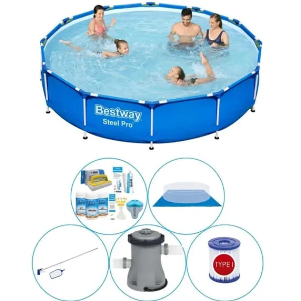 New Pool plus tilbehør - Steel Pro 366x76 cm Pooler